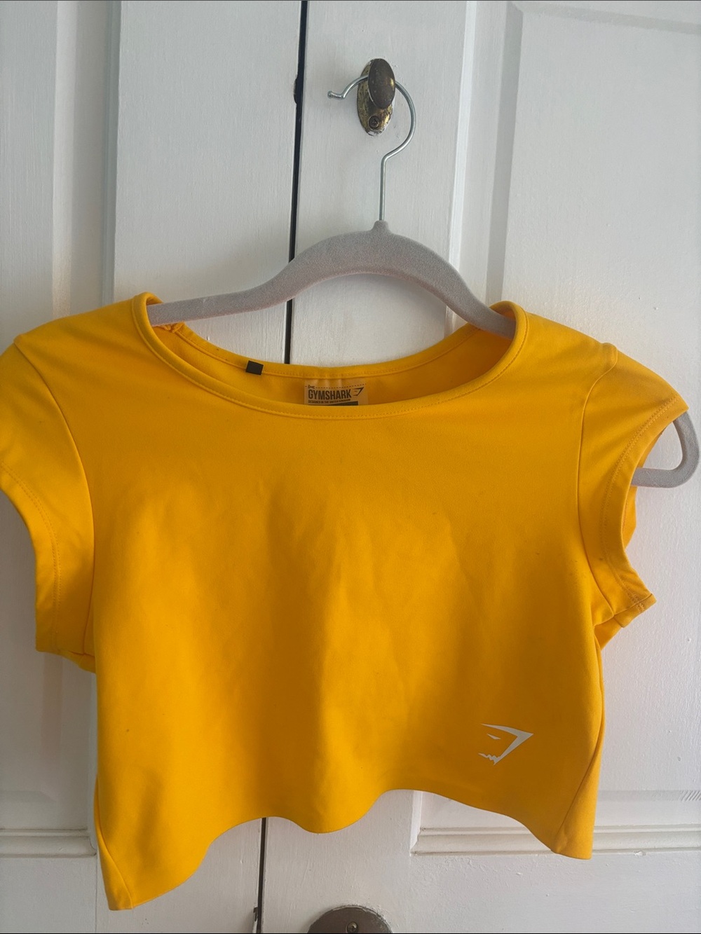 Gymshark  Yellow Crop Tee - Short Sleeve